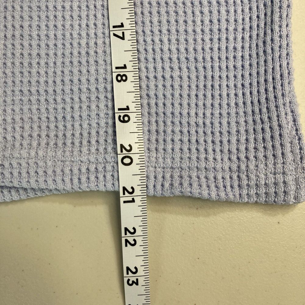 Moda International Womens Baby Blue Long Sleeve Waffle-Knit Hooded Sweater Sz XS - Picture 11 of 12